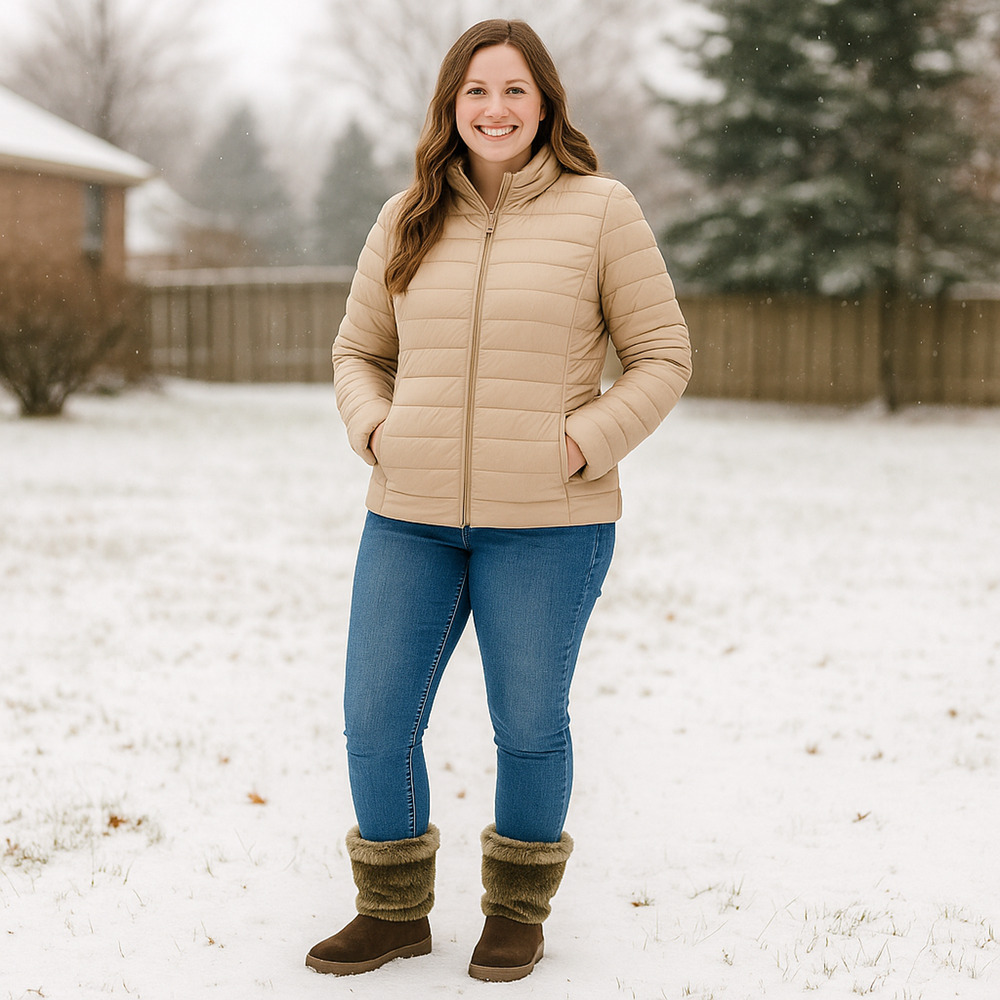 Ella Boots Womens 7 Brown Suede Faux Fur Lined Winter Warm Thick Sole Cozy